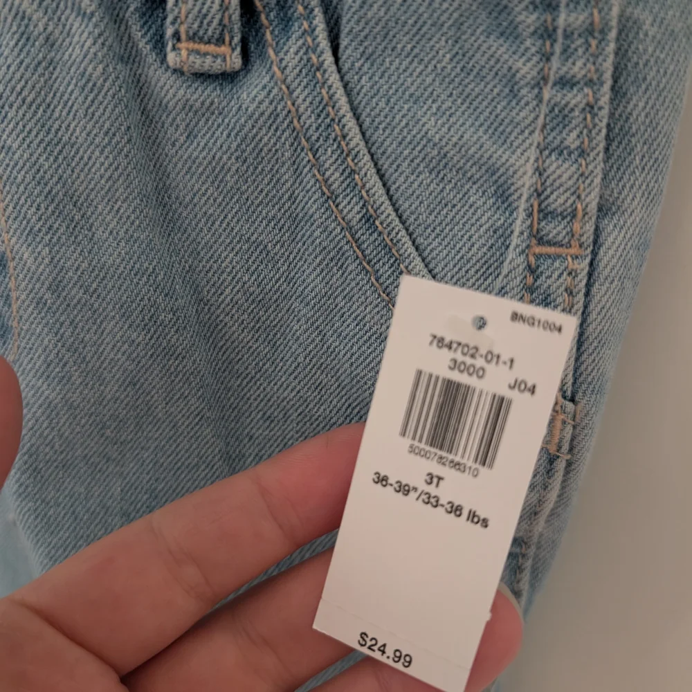 $ Old Navy Light Wash Denim‎ Overall Dress